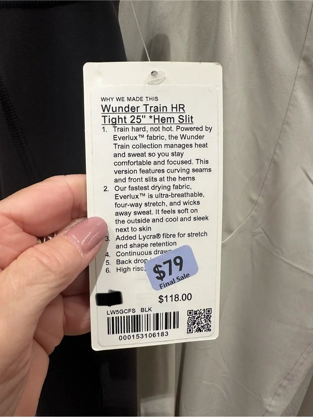 lululemon athletica Wunder Train High-Rise tight 25” with Hem slit